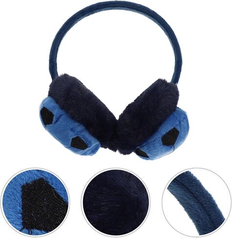 ARTIBETTER Soccer Shape Boys Ear Muffs Warm-keeping Comfortable Outdoor Ear Warmer Blue Black Winter Cold Weather Earmuff in Saudi Arabia