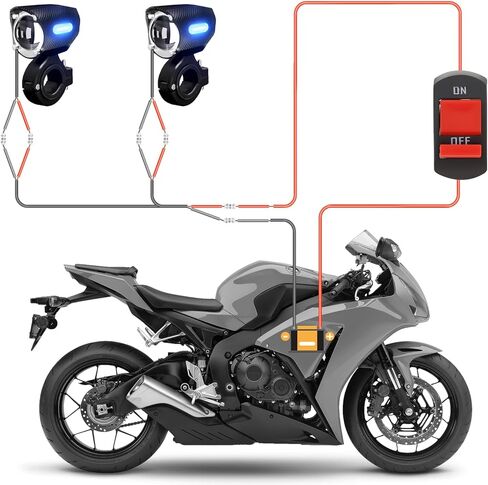 Windance 2PCS أضواء القيادة LED 5 أوضاع ضوء مساعد DRL فائق السطوع مع دعامات تثبيت التبديل للدراجات النارية سكوتر ATV UTV قارب شاحنة جرار، 120W 18000LM DC 9-30V in Saudi Arabia