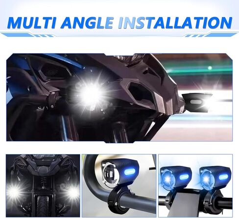 Windance 2PCS أضواء القيادة LED 5 أوضاع ضوء مساعد DRL فائق السطوع مع دعامات تثبيت التبديل للدراجات النارية سكوتر ATV UTV قارب شاحنة جرار، 120W 18000LM DC 9-30V in Saudi Arabia