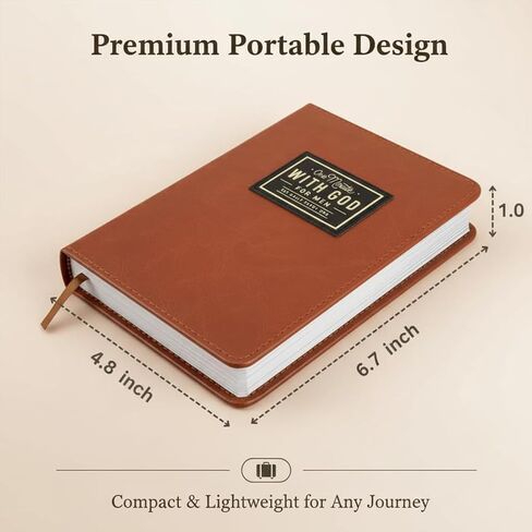 One Minute with God for Men, 365 Days of Daily Prayer Brown Book, Bible Prayer Tracking Diary, 2026 Mens Daily Devotional and Prayer Journal, Premium Leather Cover in Saudi Arabia