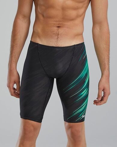 TYR Men's Standard Cycloid Durafast Elite Jammer, Green, 38 in Saudi Arabia