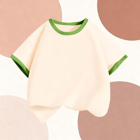 School Uniform Shirts for Boys 2026 Short Sleeve Cotton Crewneck Shirt Lightweight Comfortable Kids Clothes Fashion in Saudi Arabia