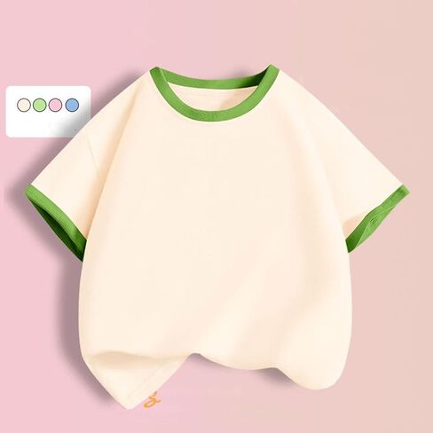 School Uniform Shirts for Boys 2026 Short Sleeve Cotton Crewneck Shirt Lightweight Comfortable Kids Clothes Fashion in Saudi Arabia