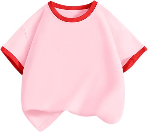 School Uniform Shirts for Boys 2026 Short Sleeve Cotton Crewneck Shirt Lightweight Comfortable Kids Clothes Fashion in Saudi Arabia