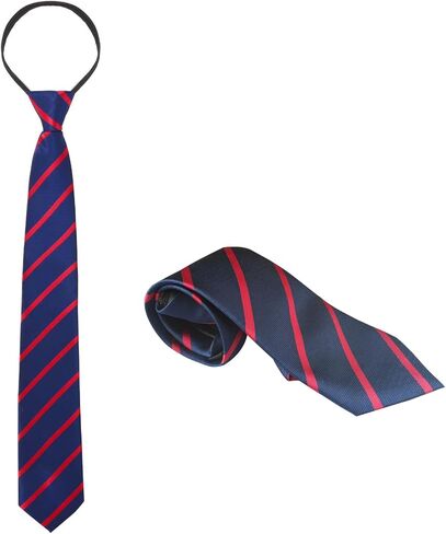 Navy Blue and Red Stripe Tie Neckties for Halloween Cosplay Costume Pretend Party and Dress Up in Saudi Arabia