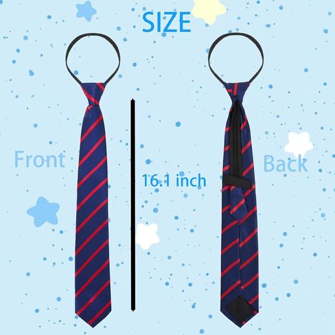 Navy Blue and Red Stripe Tie Neckties for Halloween Cosplay Costume Pretend Party and Dress Up in Saudi Arabia