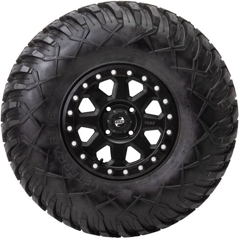 عجلة TuSK 4/156 Uinta Beadlock مقاس 15x7 6.0 + 1.0 سوداء غير لامعة متوافقة مع Polaris RZR XP Turbo EPS 2016-2021 in Kuwait