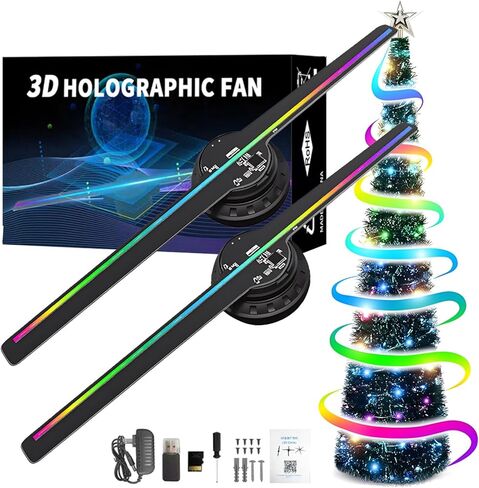 Led Holographic Fan,3d Hologram Led Fan Projector,3d Fan Hologram Display Wall-mounted in Saudi Arabia
