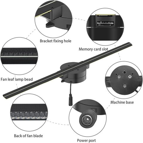 Led Holographic Fan,3d Hologram Led Fan Projector,3d Fan Hologram Display Wall-mounted in Saudi Arabia