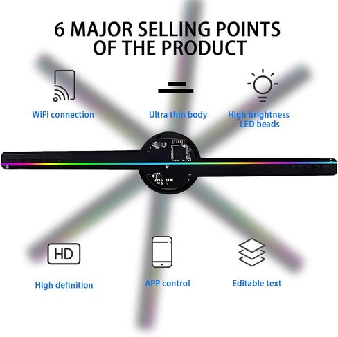 Led Holographic Fan,3d Hologram Led Fan Projector,3d Fan Hologram Display Wall-mounted in Saudi Arabia