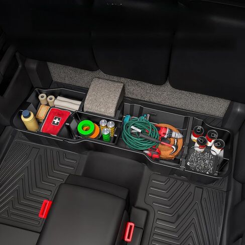 تخزين Oedro Underseat لتشيفي سيلفرادو/GMC Sierra 1500 (2019-2025) Double Cab & Crew Cab ، 2500HD 3500HD (2020-2025) ، تمت ترقيتها الخلفية تحت مقعد مربع أداة لتخزين الشاحنة in Kuwait