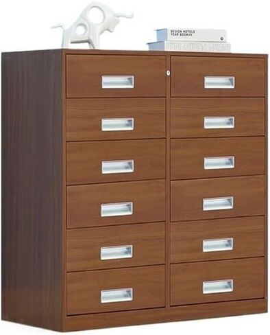 File Cabinet Household Multifunctional Storage Cabinet 6 Layers of Large-Capacity Drawer Metal Data File Organizer Storage Cabinets,Bruin in Saudi Arabia