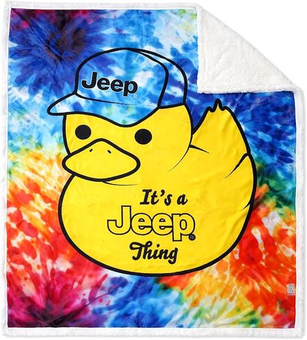 Jeep Have Fun Out There Logo Sherpa Fleece Throw بطانية فائقة النعومة ودافئة 50 بوصة × 60 بوصة in Saudi Arabia