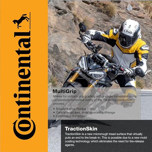 Continental ContiRoadAttack 4 110/80ZR19 Front Sport Touring Motorcycle Tire - Enhanced Wet & Dry Weather Performance, Superior Grip, and Outstanding Durability 110/80-19 in Saudi Arabia