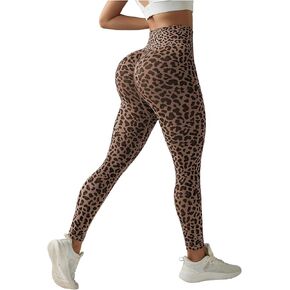 Floerns Women's Cheetah Workout Leggings Leopard High Waisted Gym Athletic Yoga Pants in Kuwait