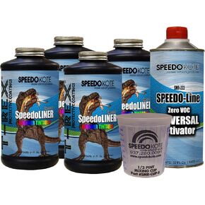 بطانة سرير قابلة للصبغ من Speedokote T-Rex، 2K يوريتان، SMR-1000T-K4NG بطانة سرير للشاحنة بدون مسدس رش in Kuwait
