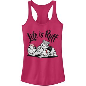 Junior's One Hundred and One Dalmatians Life is Ruff Racerback Tank Top in Saudi Arabia