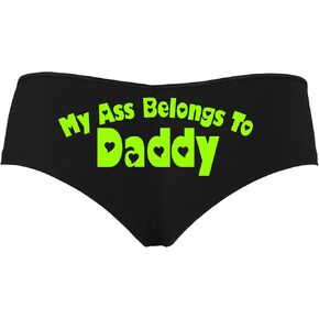 Knaughty Knickers My Ass Belongs to Daddy DDLG BabyGirl Black Boyshort Panties in Saudi Arabia