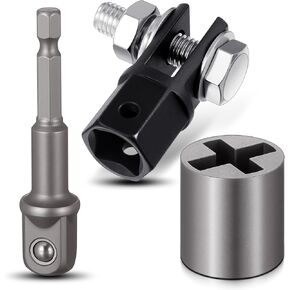 3 Pcs Scissor Jack Adapters Tool Heavy-Duty Universal Jack Socket Adapter for Hand Drill Scissor Car Jacks with a 1/2 in Socket Adapter Bit for 1/2 in Impact Wrench or 13/16 in Lug Wrench in Saudi Arabia