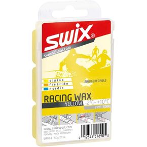 Swix Bio Degradable Ski/Snowboard Warmer Conditions Wax (180g Bar), Yellow, 7"x3"x2" in Saudi Arabia