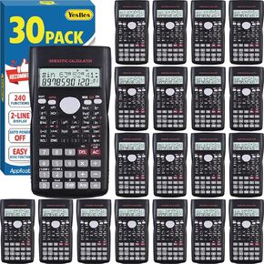 2 Pack Scientific Calculators, 2-Line Large Screen Display 240 Functions Scientific Calculators for Students, Math Algebra Fraction Calculator for High School College School in Kuwait