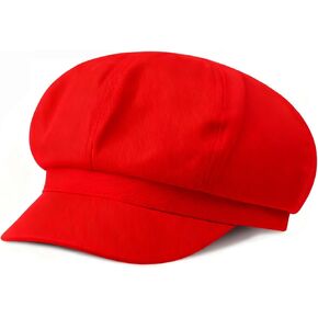 النساء موزع الصحف قبعة قناع قبعات بيريه لينة 8 لوحات خمر قبعة أجرة قبعة مثمنة للنساء بلون قبعات صيفية in Kuwait