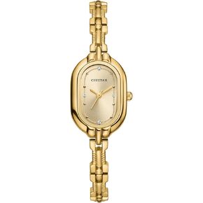 CHEETAH Women's Gold Dainty Bangle Watch Small Vintage Bracelet, Easy Read Numeral Dial Waterproof in Kuwait
