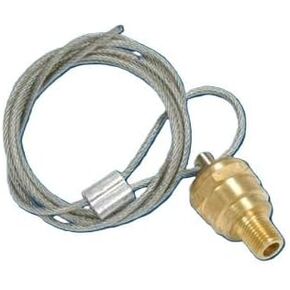 Peterbilt OEM Air Tank Drain Valve with 36" Pull Cord, VL2157, Brass Fitting, Steel Cable in Kuwait