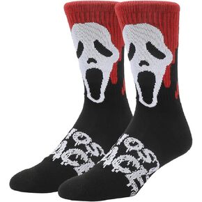 Bioworld Ghostface Bloody Mask Men’s Black Casual Crew Socks in Saudi Arabia
