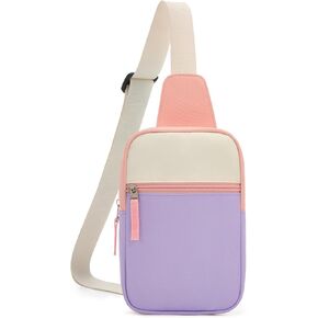 حشوات سلة عيد الفصح للمراهقين، هدايا عيد ميلاد للفتيات المراهقات بعمر 8 9 10 11 12 عامًا، حقائب كروس من Preppy Colorblock Fanny Pack، حقيبة حزام حبال قابلة للتعديل وحقائب عصرية للسفر في الهواء الطلق in Kuwait