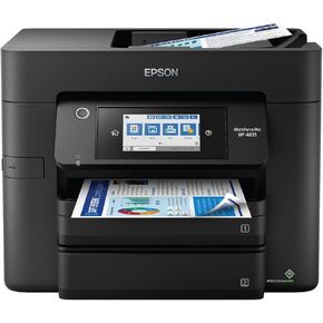 طابعة Epson Workforce Pro WF-4833 اللاسلكية النافثة للحبر الملونة الكل في واحد، أسود - طباعة مسح ضوئي وفاكس - 25 صفحة في الدقيقة، 4800 × 2400 نقطة في البوصة، شاشة لمس 4.3 بوصة، طباعة تلقائية على الوجهين، 50 ورقة ADF، 500 ورقة، إيثرنت in Kuwait
