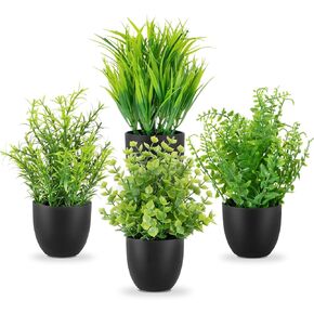 4 Pack Small Fake Plants Mini Artificial Plants Potted Desk Plant for Table Desk Bathroom Shelf Home Kitchen Office Decor in Saudi Arabia
