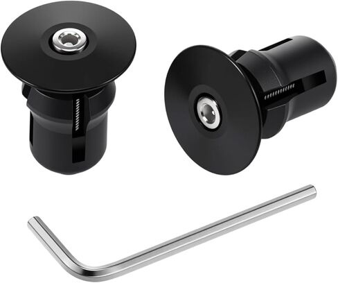 2Pcs Bike Handlebar End Caps Bike Grip Handle Bar End Plugs Black Bicycle Bar Plug Expanding Handlebar Caps Plugs for Most Bicycles Road Mountain in Saudi Arabia