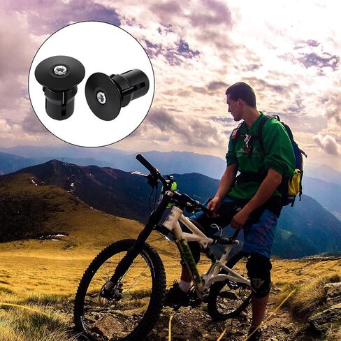 2Pcs Bike Handlebar End Caps Bike Grip Handle Bar End Plugs Black Bicycle Bar Plug Expanding Handlebar Caps Plugs for Most Bicycles Road Mountain in Saudi Arabia