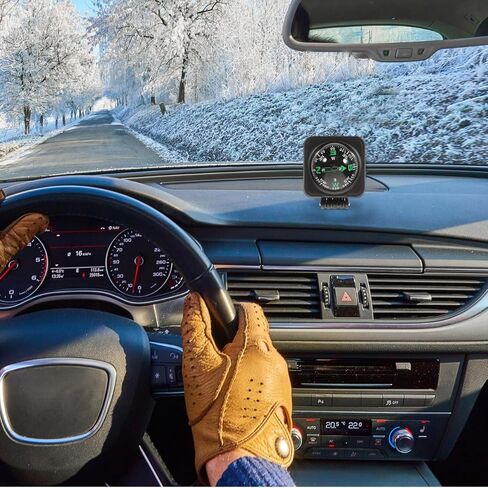 BESTYASH Car Compass Dashboard Ball Portable Dashboard Ornament for Car and Boat Navigation Accurate Direction Guidance Compact 2.59X2.16X2.16In Automotive Compass for Outdoor and Road Trips in Saudi Arabia