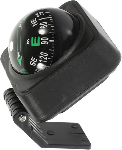 Vaguelly Adjustable Automotive Compass Ball for Car and Boat Dashboard Navigation Abs Acrylic Surface Mount Car Compass for Accurate Direction Guidance in Saudi Arabia