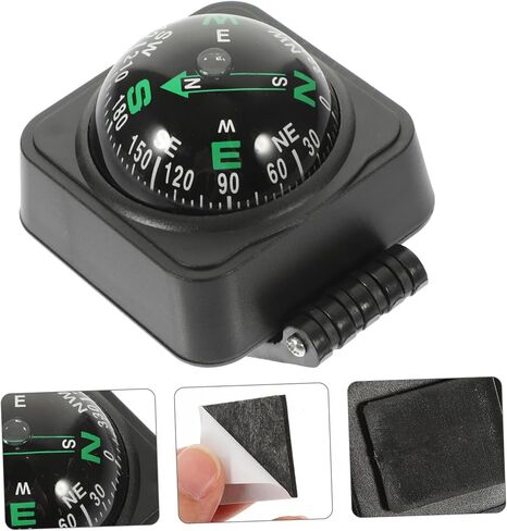 Vaguelly Adjustable Automotive Compass Ball for Car and Boat Dashboard Navigation Abs Acrylic Surface Mount Car Compass for Accurate Direction Guidance in Saudi Arabia