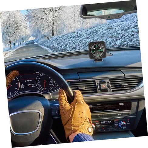 Vaguelly Adjustable Automotive Compass Ball for Car and Boat Dashboard Navigation Abs Acrylic Surface Mount Car Compass for Accurate Direction Guidance in Saudi Arabia