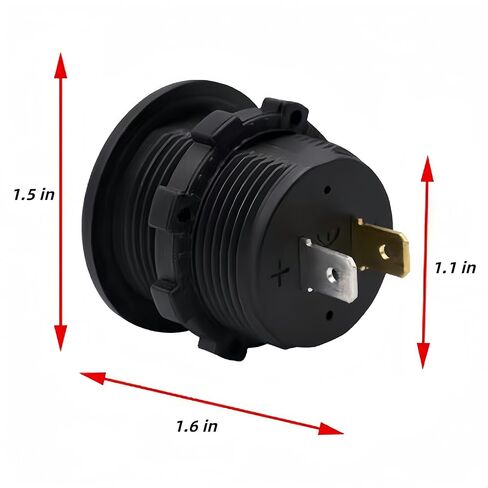 2PCS DC12V Battery Voltage Meter, LED Digital Display Car Voltmeter, IP65 Waterproof Voltage Tester Gauge for Automotive Boat Motorcycle Truck RV in Kuwait