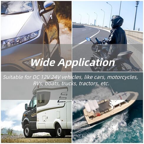 2PCS DC12V Battery Voltage Meter, LED Digital Display Car Voltmeter, IP65 Waterproof Voltage Tester Gauge for Automotive Boat Motorcycle Truck RV in Kuwait