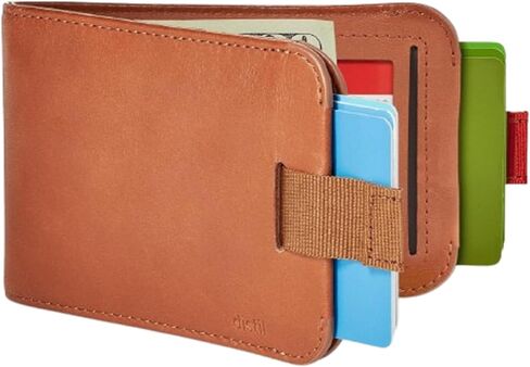 محفظة Distil Union Wally Bifold 5.0 RFID مع نافذة لبطاقة الهوية - محفظة رفيعة ثنائية الطي للرجال مع مشبك نقود، جلد فاخر - حامل بطاقات RFID بسيط - يحمل 14 بطاقة و30 فاتورة - بني in Kuwait