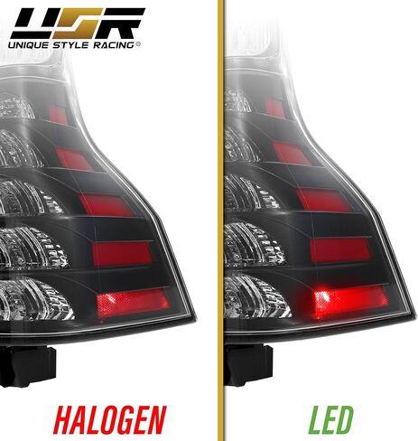 USR 10-23 9700 مصباح خلفي SUV - مع زوج من 4 مصابيح LED (يسار + يمين) - متوافق مع جميع موديلات Lexus GX460 2010-2023 (OE F-SPORT STYLE BLACK HOUSING TAIL LIGHTS مع أسلاك ومصابيح LED) in Saudi Arabia