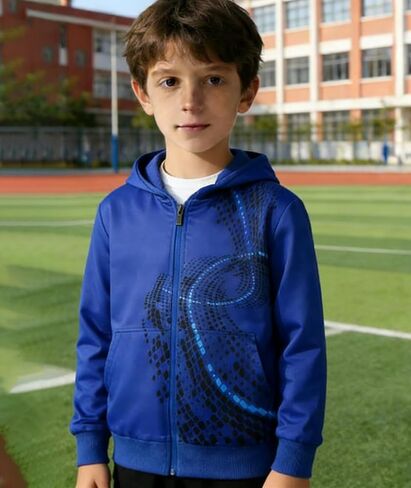 Boys' Zip Up Hoodie Sweatshirt Pullover Casual Long Sleeve Hoodies for Boys in Saudi Arabia
