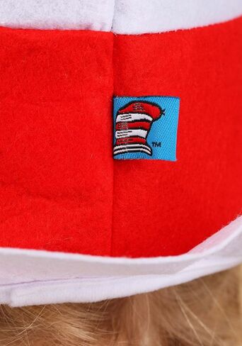 Toddler The Cat in the Hat Costume - Jumpsuit, Detachable Tail, and Hat, Officially Licensed in Saudi Arabia