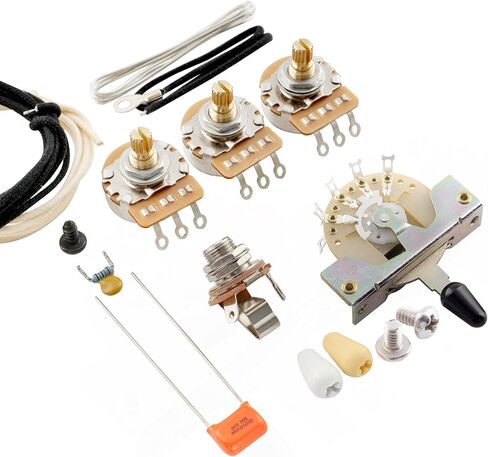 جيتار كهربائي Musiclily Pro لتقوم بها بنفسك ترقية عدة الأسلاك للنمط الأمريكي ST SSS مع مفتاح 5 اتجاهات وأواني 3A، جاك النيكل in Kuwait