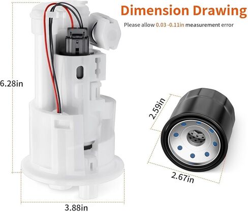 Fuel Pump Assembly & Oil Filter For Yamaha YZF-R1 2007-2008 YZF-R6 2008-2010 4C8-13907-01-00 4C8-13907-00-00 in Saudi Arabia