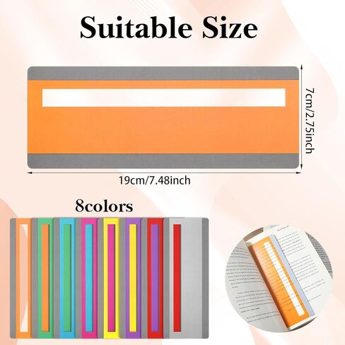 16 Pcs Guided Reading Strips Colored Highlight Overlays Bookmark Reading Guide Line Trackers Teacher Educational Supply Assistant Tools for Classroom Dyslexia Kids in Saudi Arabia