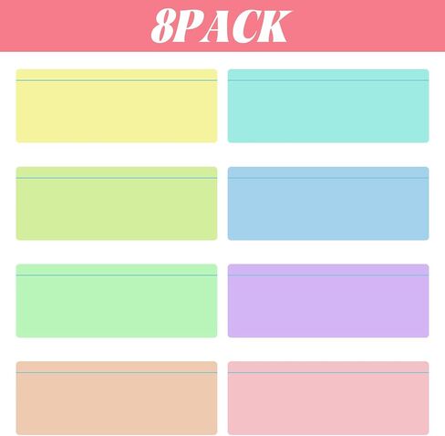 8PCS Guided Reading Highlight Strips,Shimmeroo Dyslexia Overlays Reading Tools Readings Tracker with Line,Colored Overlays for Dyslexia,Visual Strain in Saudi Arabia