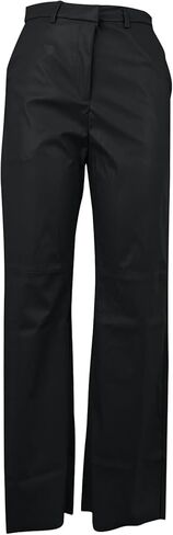 Leather Pants for Women Stretch Retro Faux Leather Pants with Pocket High Waisted Straight Leg Pleather Trousers in Saudi Arabia