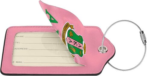 2 Pcs Black Girl AKA Sorority Leather Luggage Tags, Sorority Paraphernalia Suitcase Identifiers for Women Girls-Style 2 in Saudi Arabia